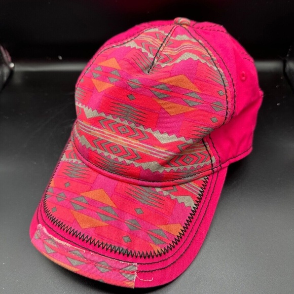 ANNA & AVA - Hat Red/Pink/Orange/Gray Baseball Cap Buckle Strapback, 100% Cotton - Picture 1 of 6